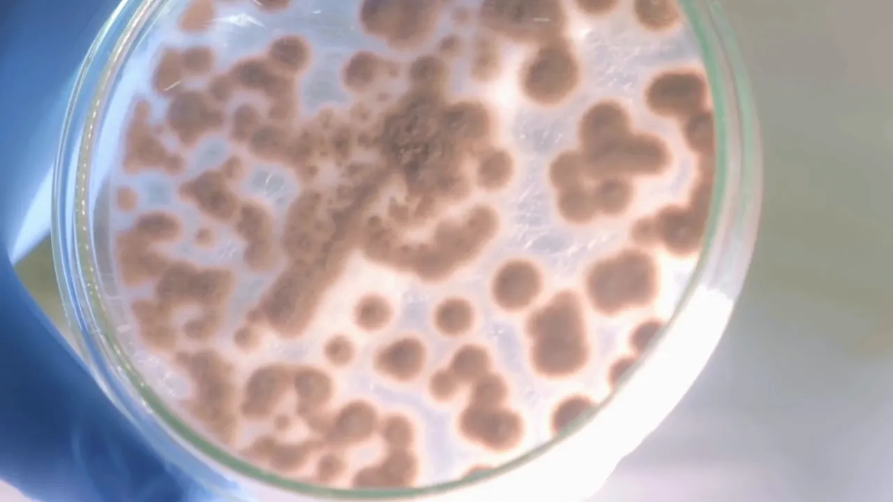 Colonias de microorganismos en una caja de Petri